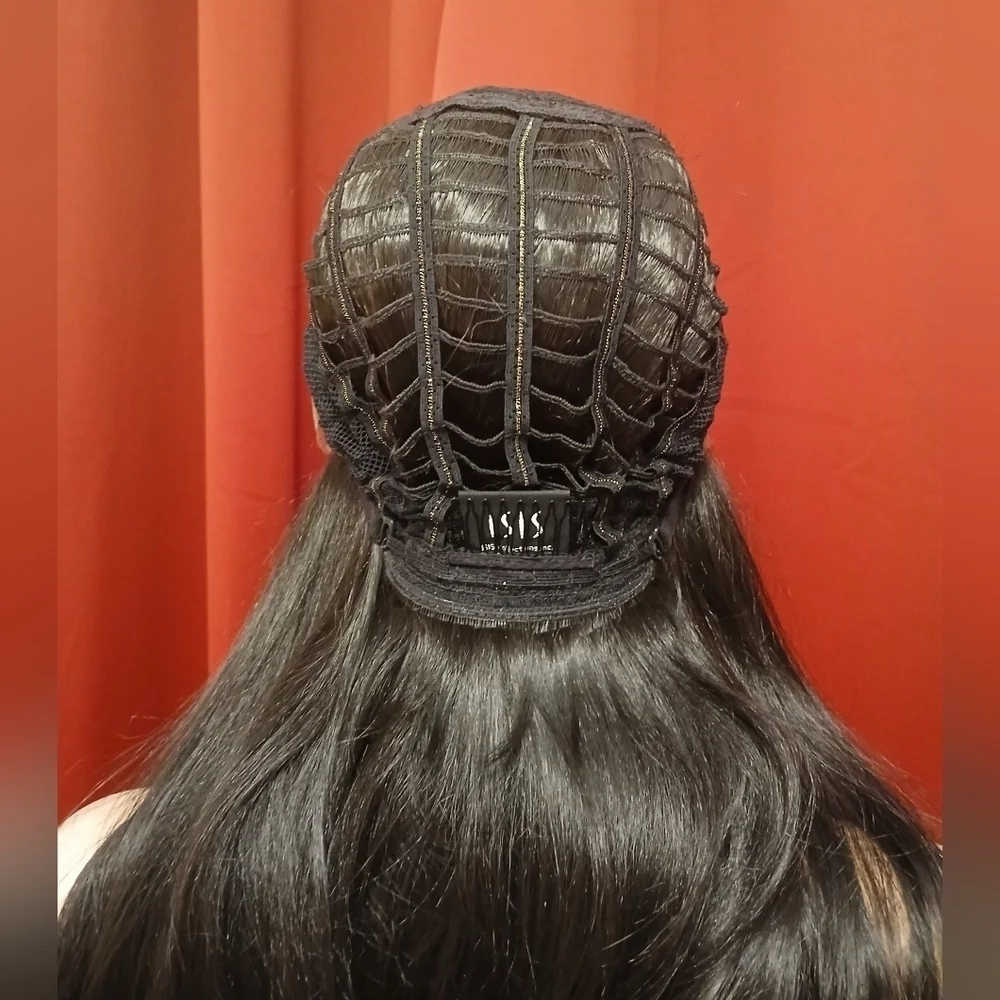 ISIS Brown Sugar Soft Swiss Lace Human Hair Blend Wig #2 Dark Brown Lace Front‌